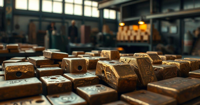 Materiais resistentes com tarugos de bronze